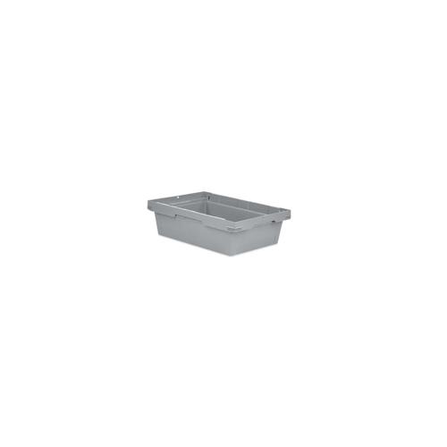 PROREGAL Conical Mehrweg-Stapelbehälter Grau |HxBxT 17,3x40x60cm |29 Liter |Lagerbox Eurobox Transportbox Transportbehälter Stapelbehälter
