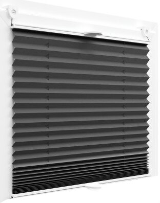 Plissee Faltrollo inkl. Klemmträger anthrazit 50x150 cm Jalousie Image
