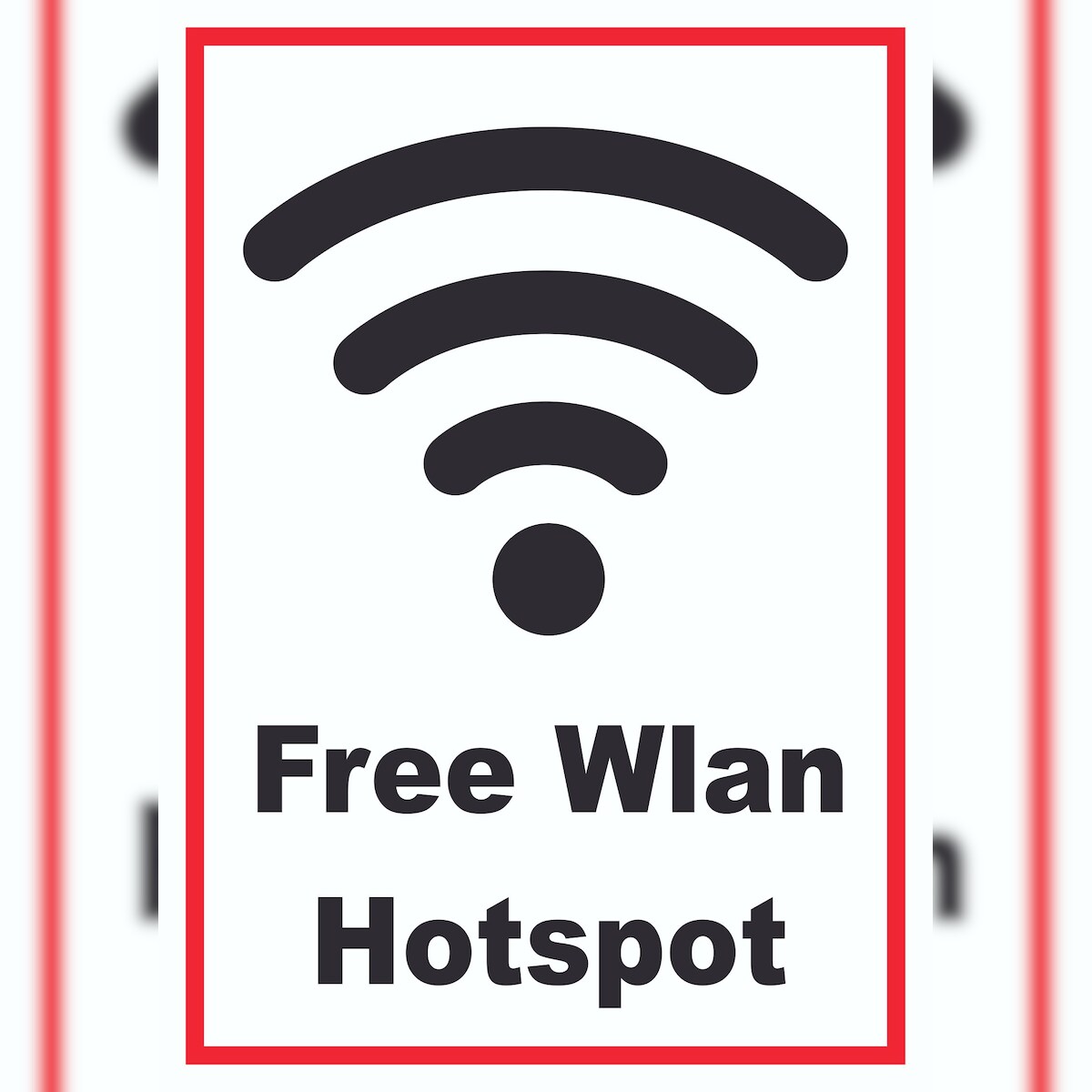 Free Wlan Hotspot Schild A4 (210x297mm) Image