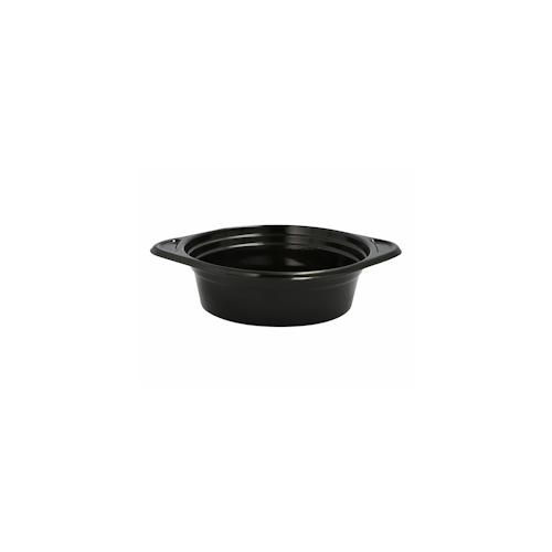 Papstar 12x Mehrweg Suppenschalen Suppenterrinen mit Anfasser 500ml O15,6cm schwarz