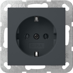 Gira System 55 Steckdose, 1f, anthrazit, Unterputz, Steckdose CEE 7/3 (Typ F), IP20, 446628 Image