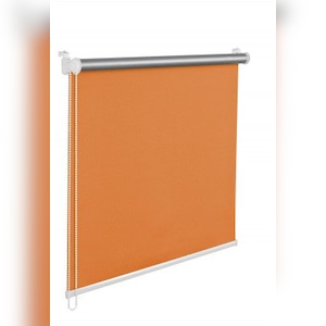 Thermorollo Verdunklungsrollo 85x150 cm orange Fensterrollo mit Thermobeschichtung 100% Abdunklung Image