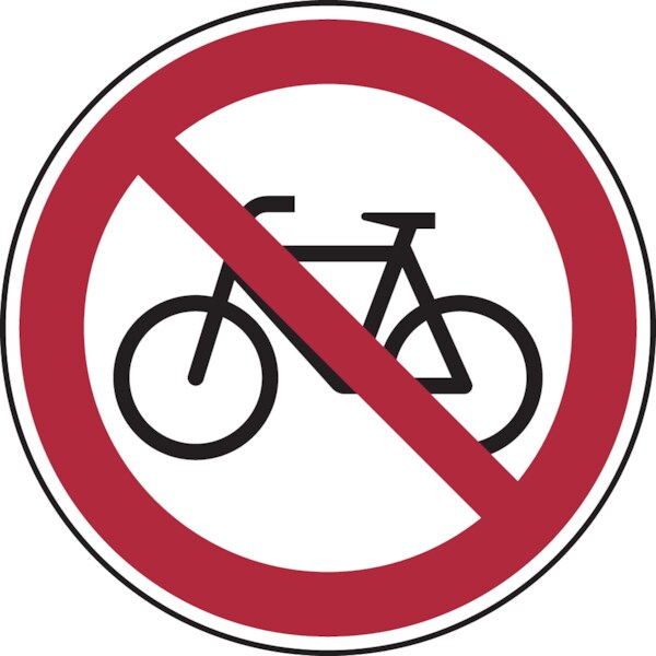 Verbotsschild, Fahrrad verboten - praxisbewährt - 200 mm Folie selbstklebend Image