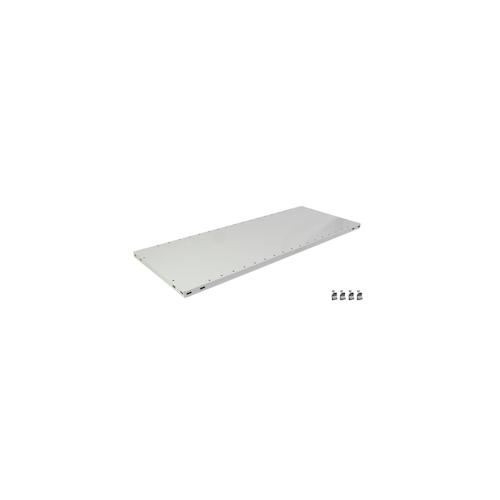 Zusatz-Fachboden für PROREGAL FachbodenregalMULTIplus85 Stecksystem | BxT 100x40cm | Inkl. 4 Fachbodenträgern | Fachlast 85kg | Lichtgrau