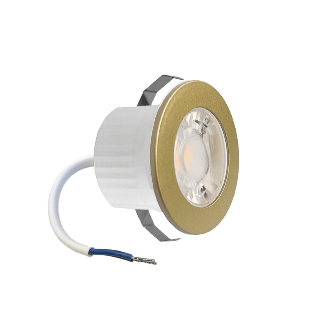 Braytron 3 Watt LED mini Einbauleuchte Einbaustrahler Spot Gold Neutralweiß Schutzart IP54 Image