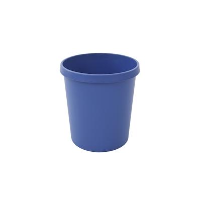 PROREGAL Klassischer runder Kunststoff Papierkorb | 18 Liter, HxBxT 32x31x31cm | Blau Image