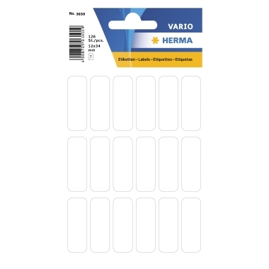 HERMA Vielzwecketikett 3650 12x34mm weiß 126 St./Pack. Image