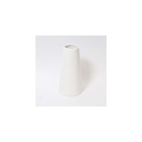Vase Tischvase Tischdeko Trapezform Trapez Tischvase weiß Ø 13 x 23.5 cm