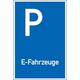 Schild I Parkplatzschild E-Fahrzeuge, Kunststoff, spitze Ecken, 250x400mm