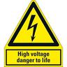 Schild I Warn-Kombischild High voltage danger to life, Kunststoff, 210x240mm, ASR A1.3, DIN EN ISO 7010 W012