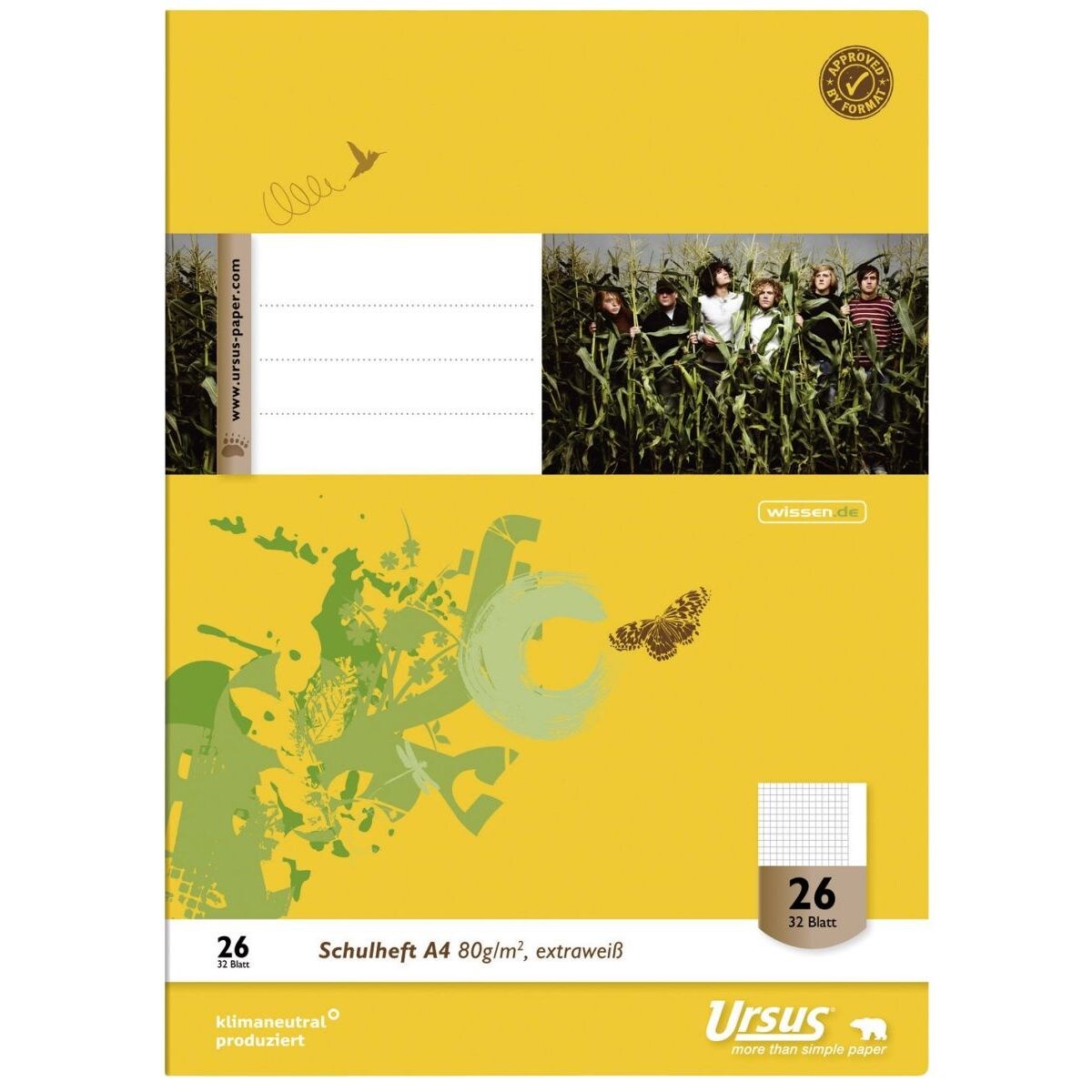 Heft LIN26 A4 32 Blatt 80g/qm 5mm kariert mit Rand Image