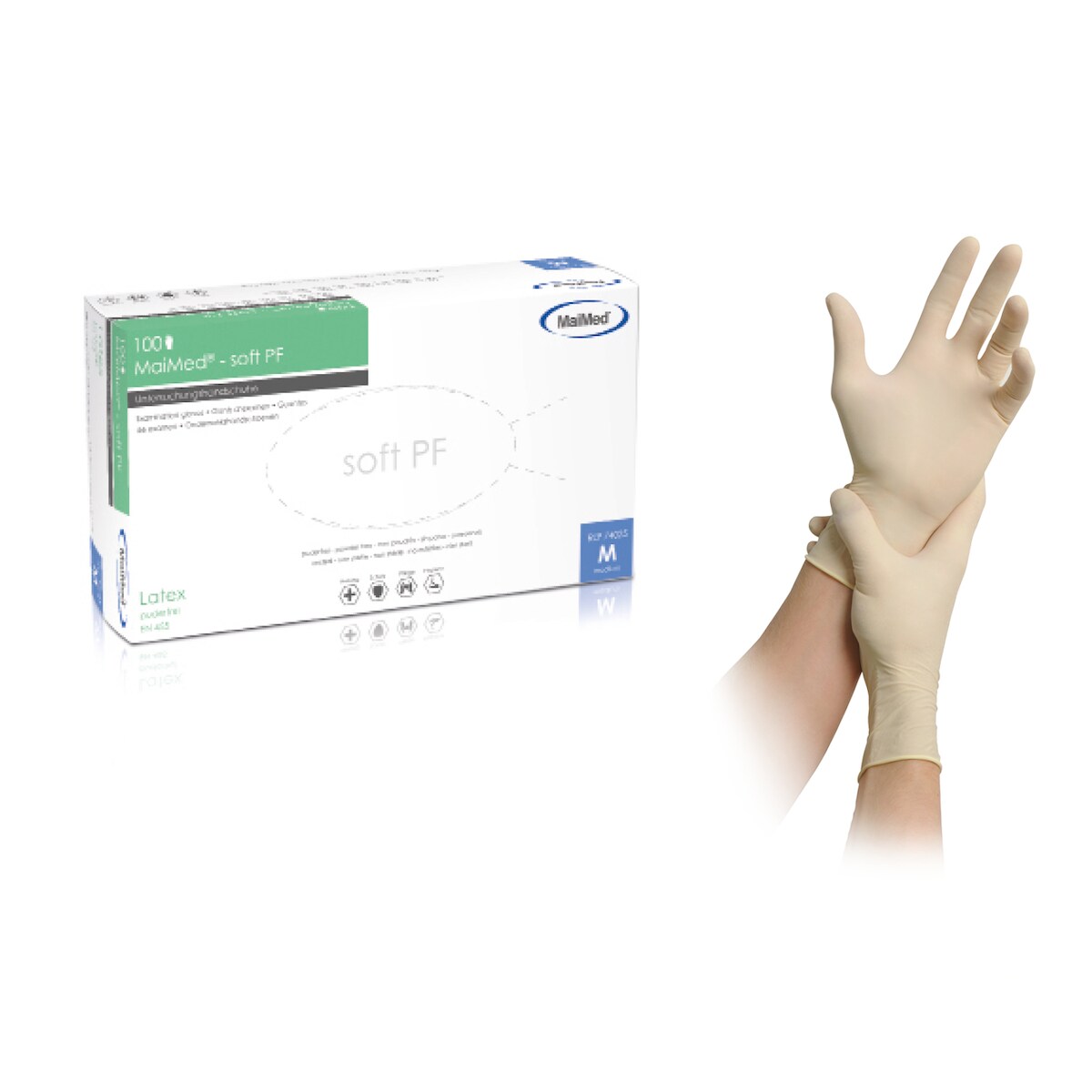 MaiMed® - soft PF Latexhandschuh Größe M Image