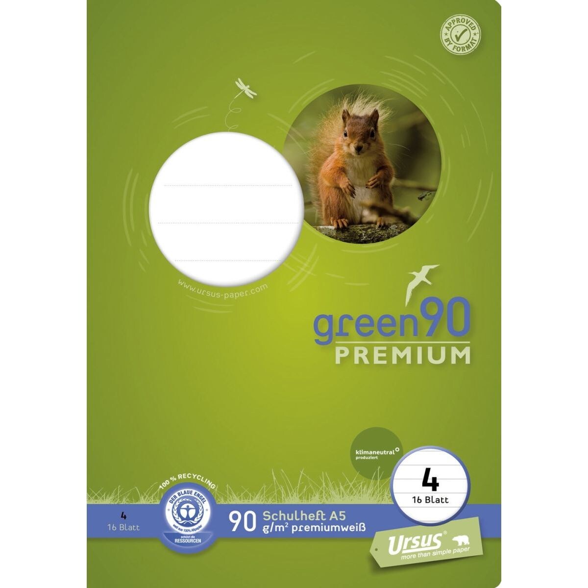 Heft - LIN4, A5, 16 Blatt, 90 g/qm, 10 mm liniert Image