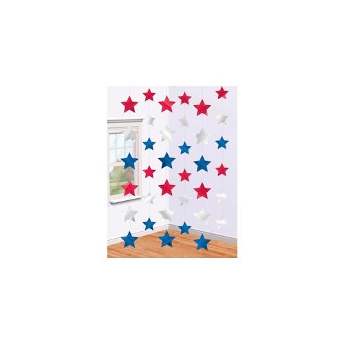 USA Sternen Girlande 6er Pack