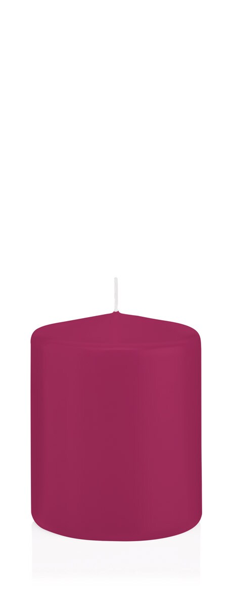 Wiedemann Kerzen Große Stumpenkerzen Cardinal Lila Ø 78 x 100 mm, 8 Stück, 45 Brenndauer Image