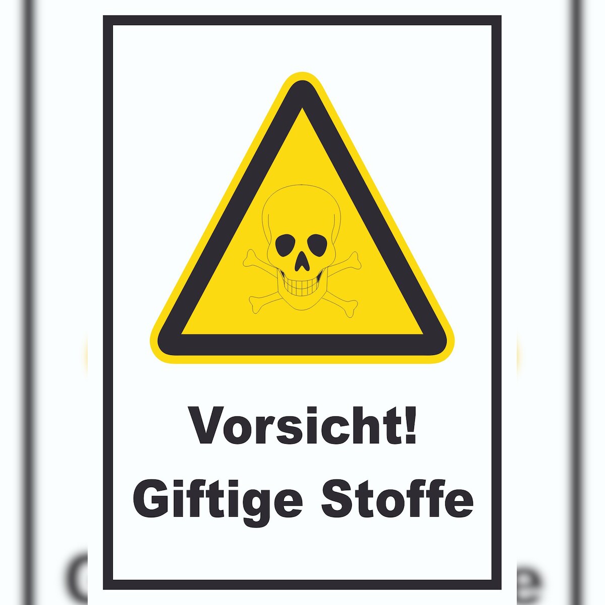 HB-Druck Vorsicht Giftige Stoffe Schild A4 (210x297mm) Image