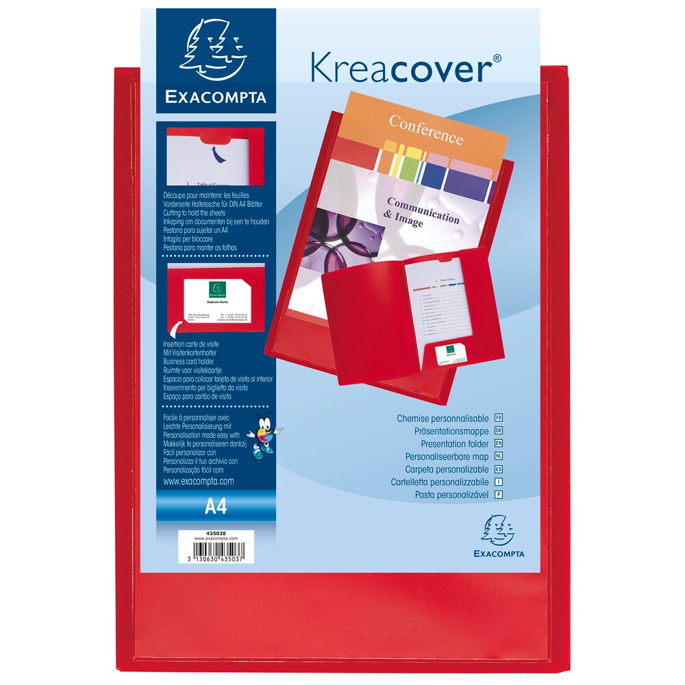 Exacompta Präsentationsmappe aus PP 400µ, für Format DIN A4 - Kreacover Image