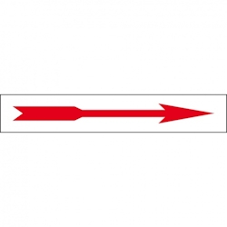 Aufkleber I Drehrichtungspfeil, RoHS konform, gerade, rot, Folie, selbstklebend, 60x10mm, 5/Bogen Image