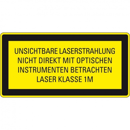 Aufkleber I Warnschild Unsichtbare Laserstrahlung..., M1, DIN 40008, Folie, 52x26mm, 10/Bogen Image