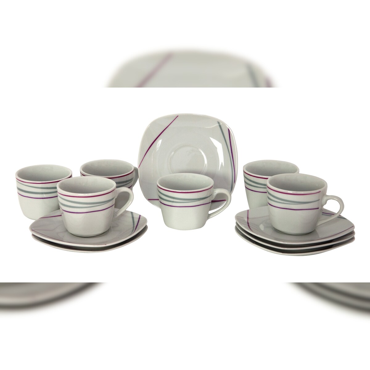 6er Set Espressotasse 10cl mit Espressountertasse 12,1cm Caviano Image