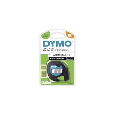 DYMO Original Schriftband für LetraTag, Plastik 12mm breite schwarz auf weiss S0721660 Image