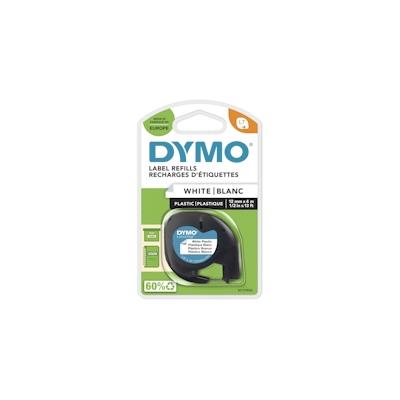 DYMO Original Schriftband für LetraTag, Plastik 12mm breite schwarz auf weiss S0721660