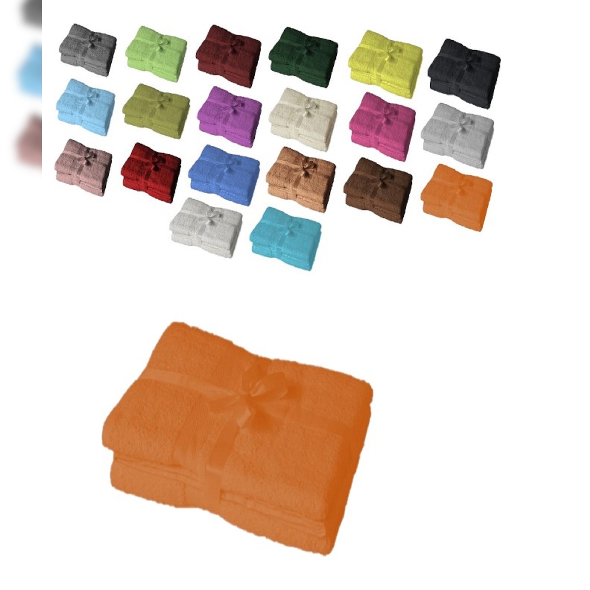 EXKLUSIV HEIMTEXTIL Duschtuch 2er Set 70 x 140 cm Terrakotta Image