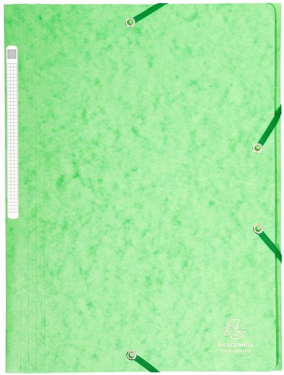 Exacompta Sammelmappe mit Gummizug und 3 Klappen, Maxi-Kapazität, aus Manila Karton 425g/qm 500µ, 24x32cm für DIN A4 Image