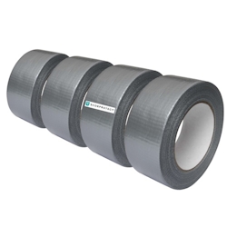 4x Gewebeklebeband silbergrau Panzertape Gaffaband 48 mm x 50 m Image