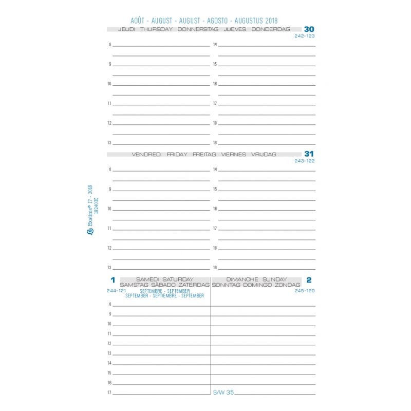 EXACOMPTA Nachfüllung Exatime 17, 47 Notiz-Blätter Image