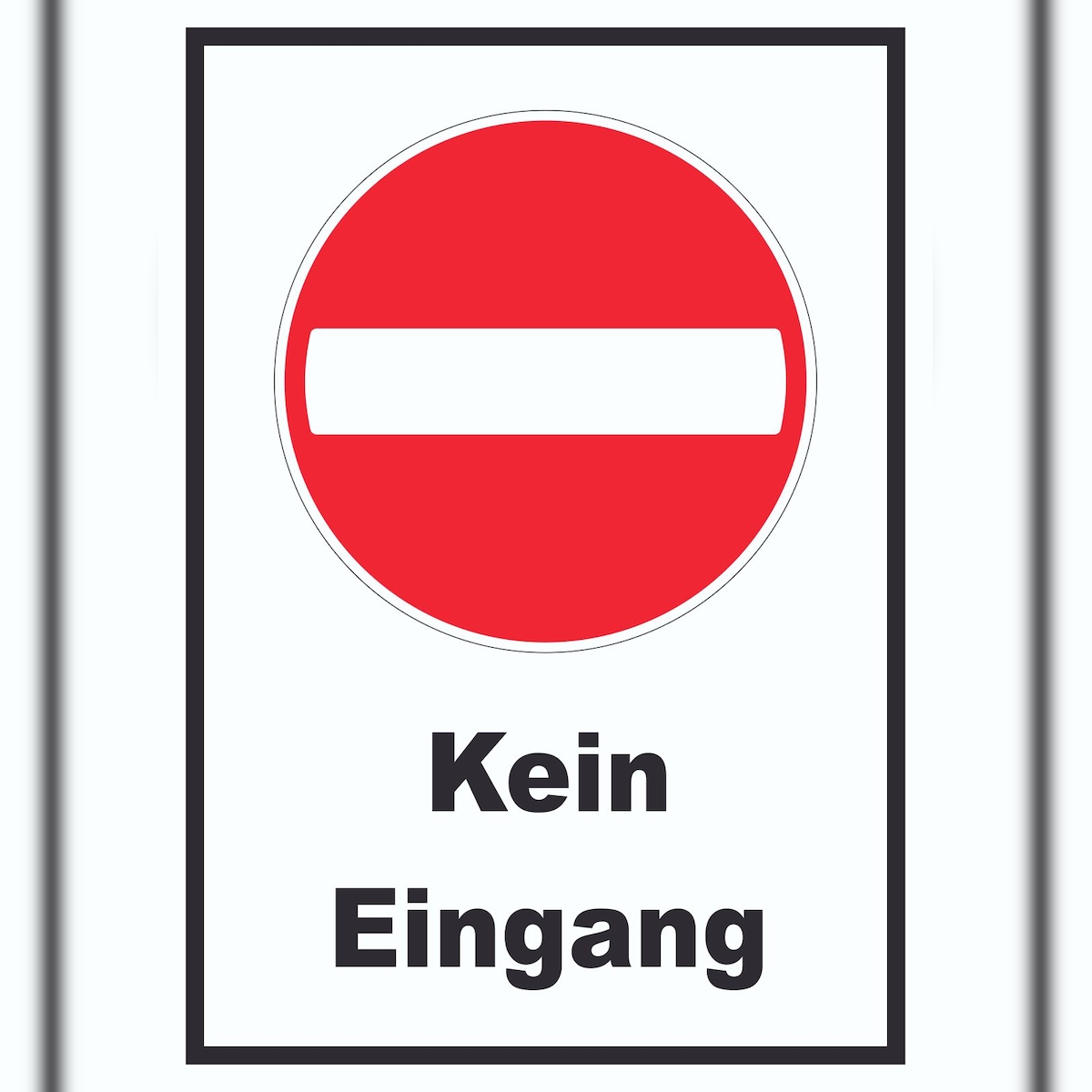 Kein Eingang Schild A5 Rückseite selbstklebend Image