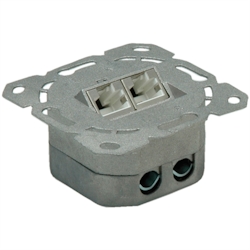 VALUE Kat.6A (Class EA) Dose, 2x STP, Unterputz, senkrecht, weiss Image