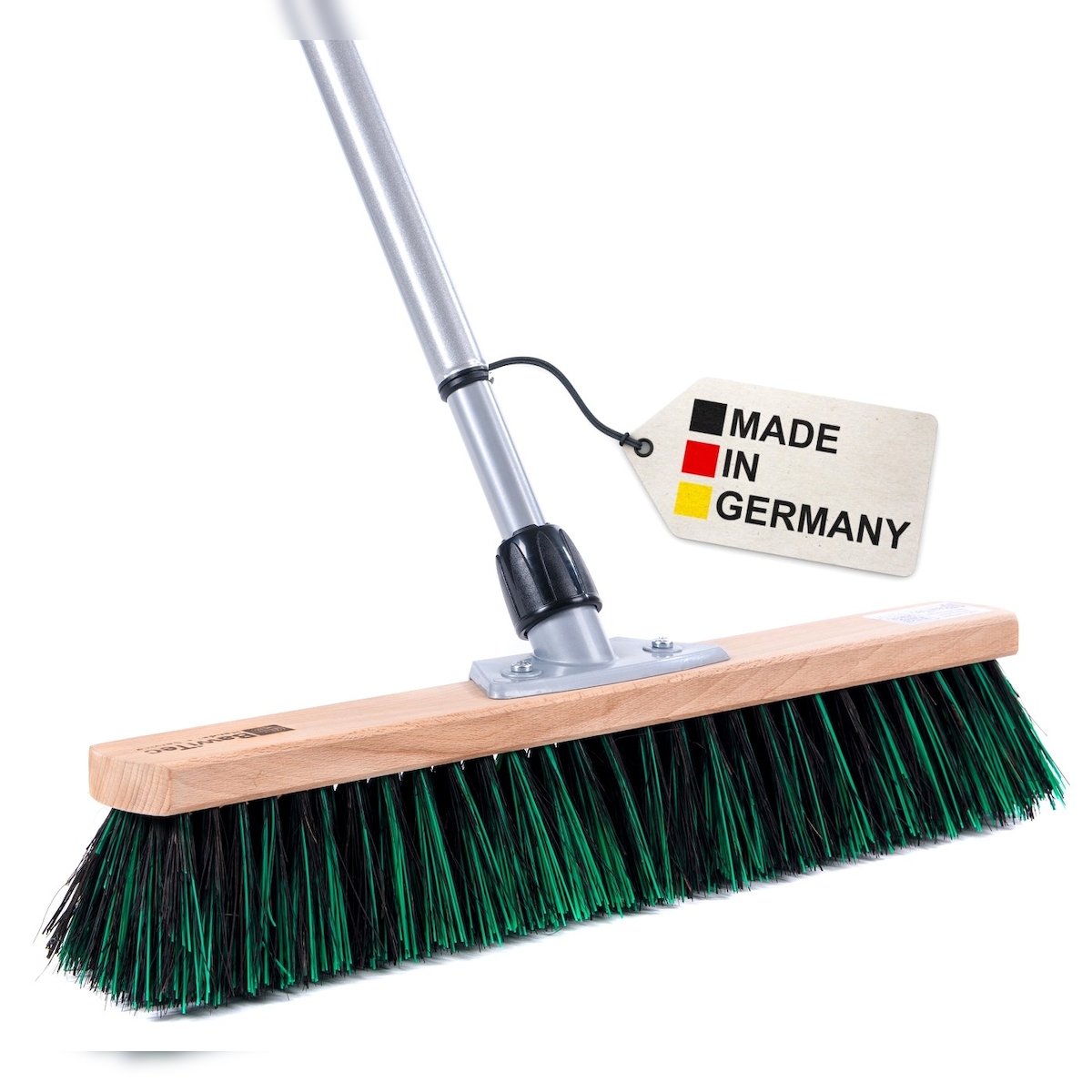 Spezieller Straßenbesen Kehrbesen BawiMix-Borsten Breite Besen 40cm mit Teleskopstiel Stiel max. 200cm Lang Image