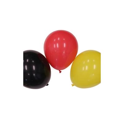 12 Luftballons schwarz rot gelb