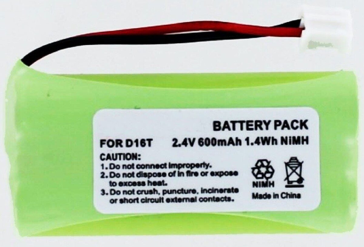 AGI Akku für Ge 27909EE1 NiMH 2,4 Volt 600 mAh grün Image