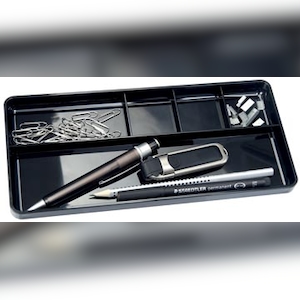 HAN Stiftschale/Büroschale schwarz mit 5 Fächer 260x120x19mm Image