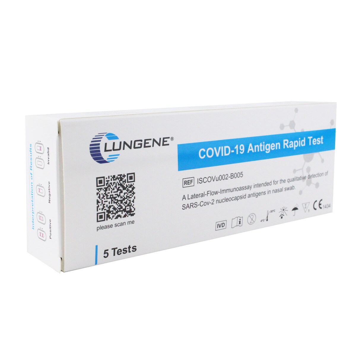 10er CLUNGENE Antigentest, Gültigkeit bis 06.2024, BfArM AT1276/21, Laientest selbst Test, Antigentest, SARS-CoV-19 Image