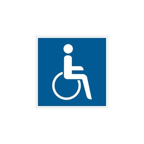Parkplatzschild, Symbol: Rollstuhlfahrer, Folie/Aluminium – 150×150 mm Folie selbstklebend