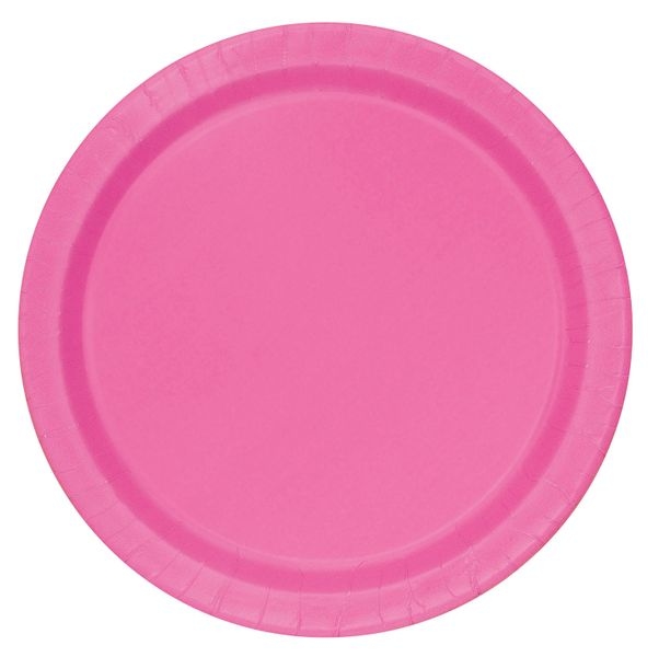 8 kleine runde Teller pink Image