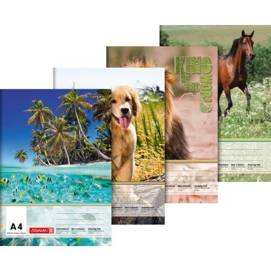 BRUNNEN Zeichenblock 1047914 DIN A4 2-seitig perforiert 20Blatt Image