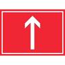 Richtungspfeil hoch Schild waagerecht weiss rot Pfeil A3 (297x420mm)