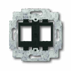 Busch-Jaeger Tragring, Modular-Jack, schwarz, matt, Befestigung mit Schraube, ohne Beschriftungsfeld Image