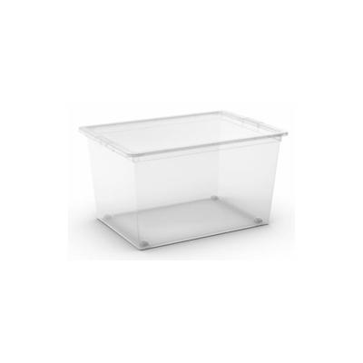 PROREGAL Mehrzweck Aufbewahrungsbehälter HIPPO mit Deckel, HxBxT 39x55x31cm, 50 Liter, Transparent, Behälter, Box, Aufbewahrungsbehälter Image