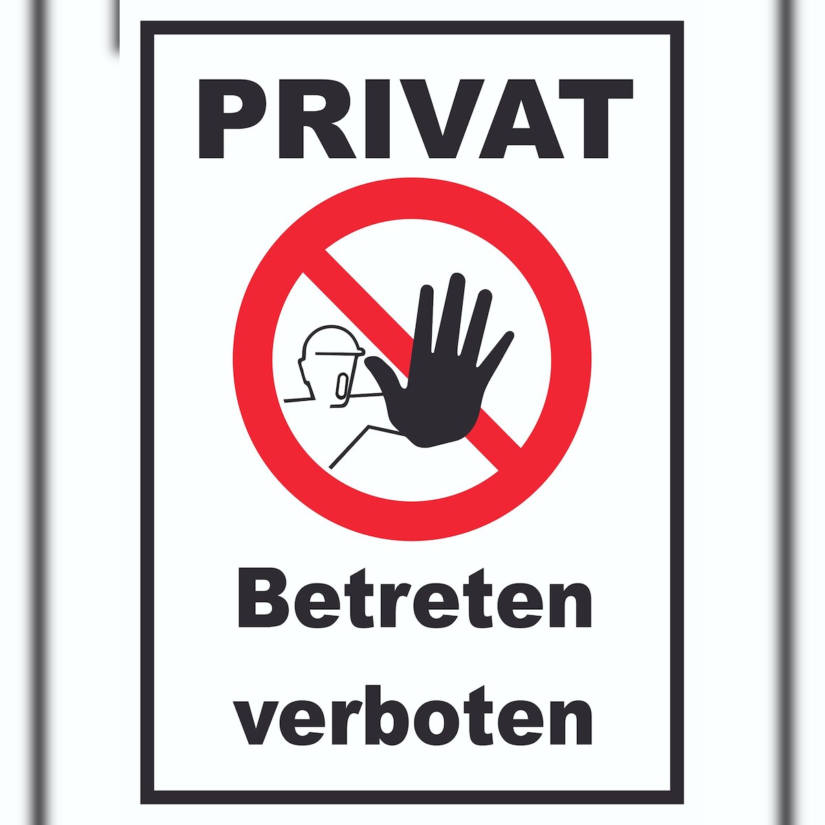 HB-Druck Privat Betreten verboten Schild A6 (105x148mm) Image