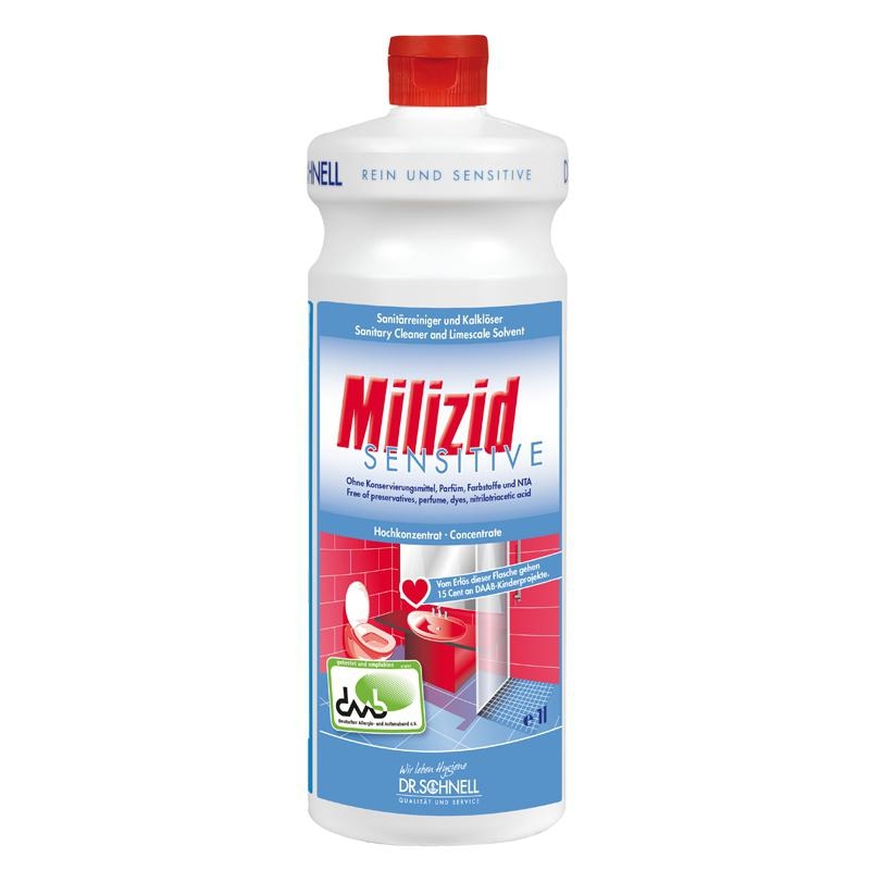 Dr.Schnell Milizid sensitive Sanitärreiniger & Kalklöser 1 l Flasche Image