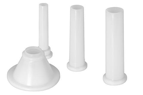 WOLFCUT Wurstfülltrichter 3er-Satz mit Adapter aus Kunststoff Größe 32 kompatibel mit BIZERBA FW-N32 / ALEXANDERWERK 32 / OMEGA TH32 uvm. Image