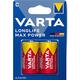 Varta Batterie Alkaline, Baby, C, LR14, 1.5V Longlife Max Power, Retail Blister (2-Pack)