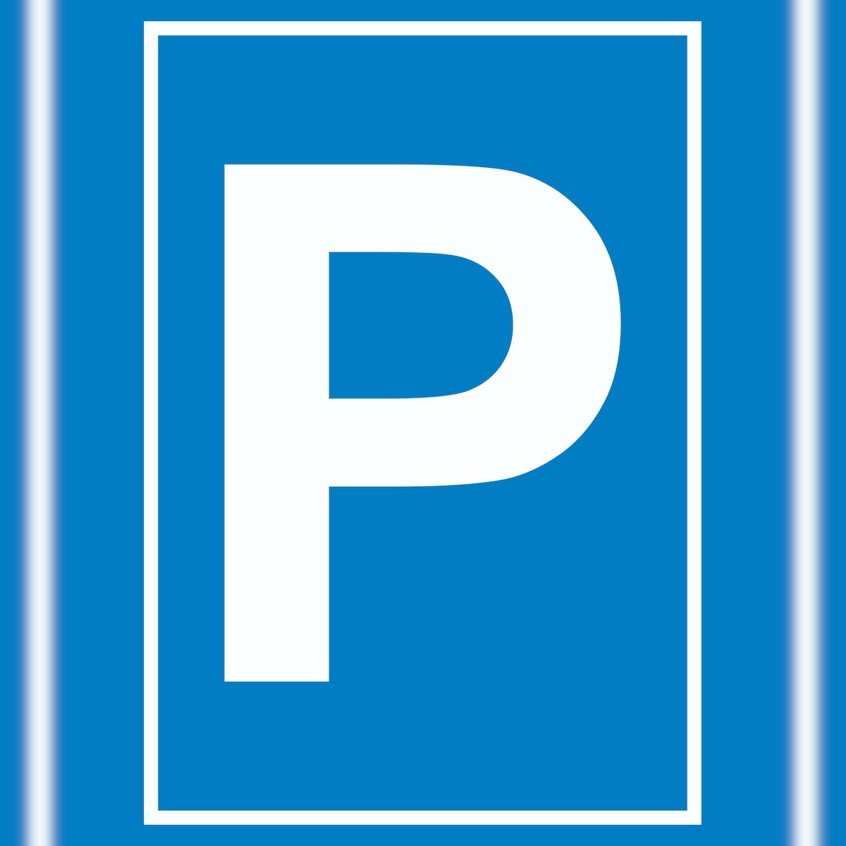 P Parkplatz Schild A4 Rückseite selbstklebend Image