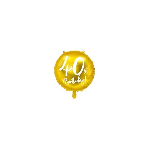 40. Geburtstag Folienballon gold