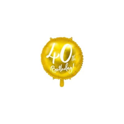 40. Geburtstag Folienballon gold